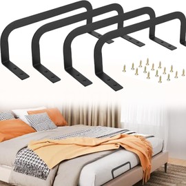 SQAQS 4PCS Mattress Fixing Rod with Screws, Metal Mattress Holder, Anti Slip Mattress Stop Rod, Mattress Stabilizer for Bed Frame, Easy to Install, Suitable for Homes and Hotels