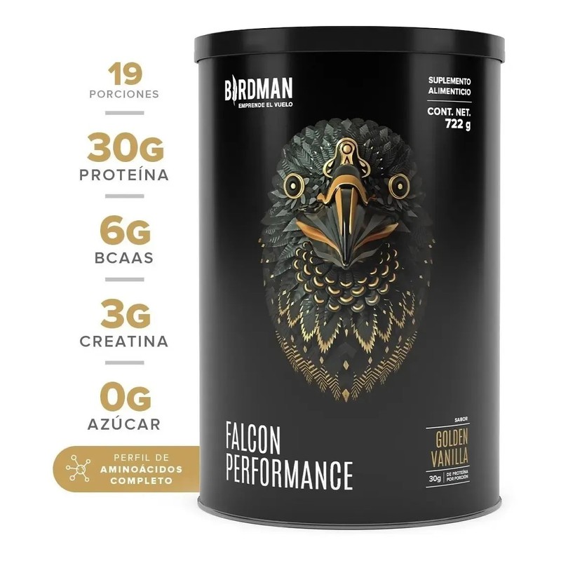 Birdman Falcon Performance Proteina Vegetal Premium 722 Gr Sabor Golden