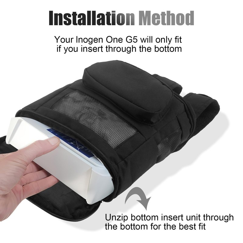 HJSSAA Ultralight Oxford Cloth Backpack for Inogen One G5 Device