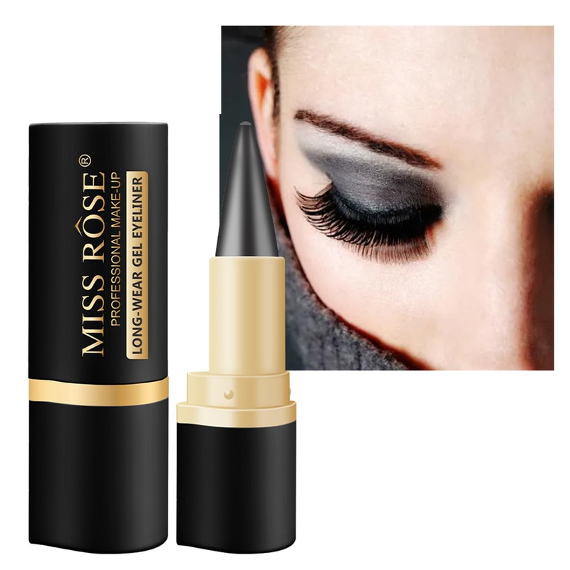 2PCS Black Eyeliner Cream – Highly Pigmented Waterproof Black Eyeliner
