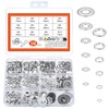 348 Pcs Stainless Steel Washers: 175 Pcs Flat Washers Penny