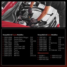 Frankberg 4x Spark Plug Spark Plugs Compatible with A.v.e.n.s.i.s Station Wagon T25 2.0L 2003-2008 IS I GXE1 JCE1 2.0L 2000-2005 C.o.r.o.l.l.a E12 1.8L 2001-2007 Replacement # SK20# R11