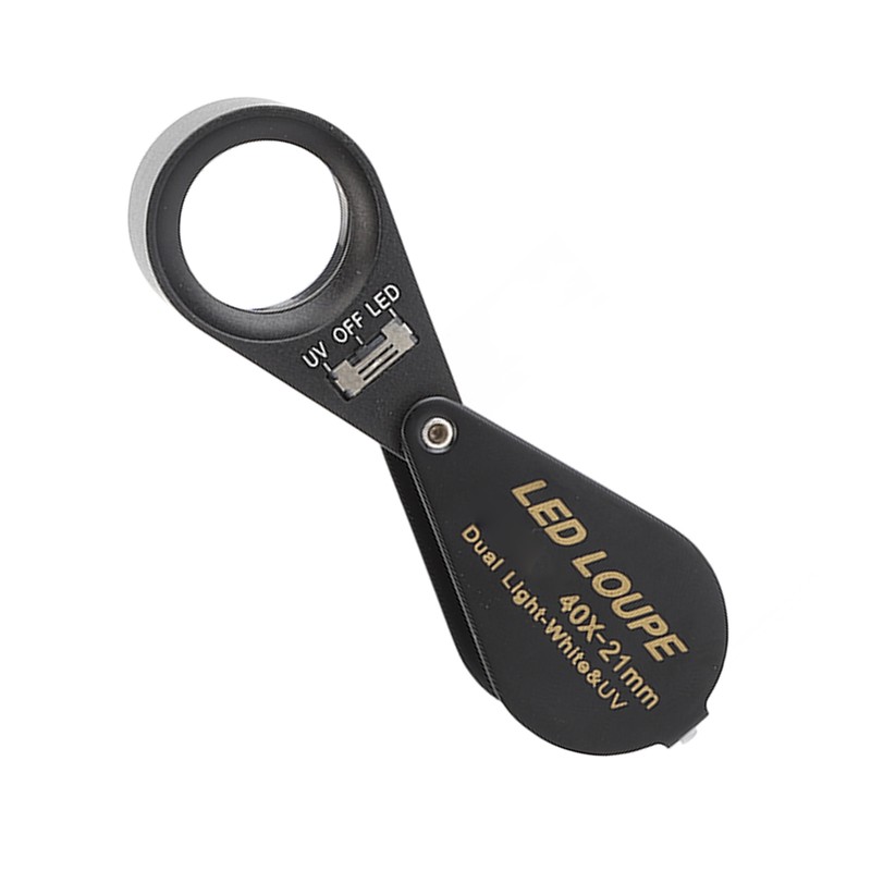 Jewelry Magnifier 40X 21mm Lens Foldable Magnifying Eye Loupe with