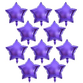 10Pcs Star Foil Balloons, Aluminum Foil Mylar Balloons, 10in Star Shape Party Balloons Star Balloons for Party, Wedding, Birthday(Purple)