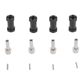 4 Pcs RC Hex Hub 12mm Diameter 25mm Length Enhance Stability Aluminum Alloy Hex Hub Extension for 1/10 Model Cars