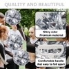 Hooshing 4PCS Silver Pom Poms Cheerleading with Handle Cheer Pom