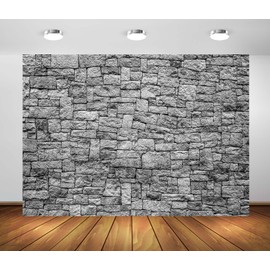 BELECO 7x5ft Fabric Dark Brick Stone Wall Backdrop Gray Rock Stones Texture Old Wall Background Medieval Castle Wall Party Decorations Banner Knight Party Supplies Photoshoot Props