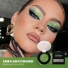 DE'LANCI Green Glitter Eyeshadow,High Flash Metalic Eyeshadow Waterproof,Green Shimmer Eye