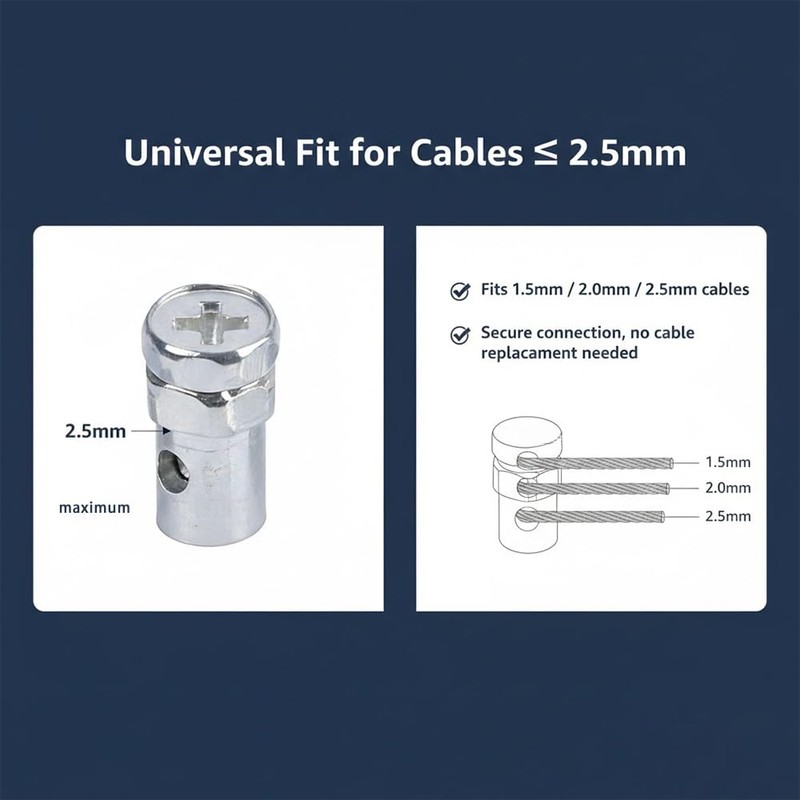 Universal 2.5 mm Throttle Cable Nipple Screw Nipple, Throttle Cable