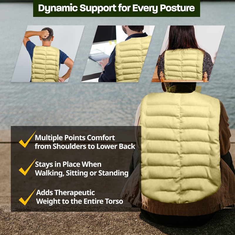Kozi Weighted Heating Pad Microwavable|Hot & Cold Aromatherapy Neck and