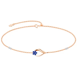 Naniwaai Women's Bracelet, Flower Bracelet, Birthstone Bracelet, 925 Silver, Hypoallergenic Bracelet, Popular for Women, Cherry Blossom Bracelet, Gift, Anniversary, Birthday, Wedding, Holiday,