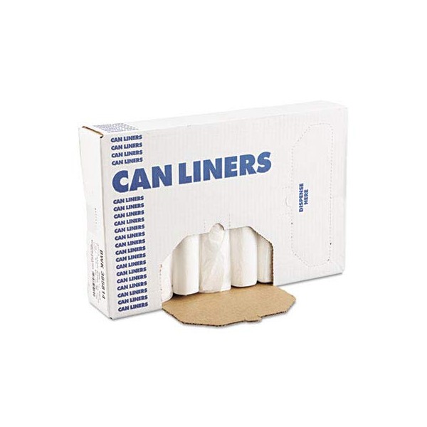 High-Density Can Liners, 38 X 58, 60gal, 11 Micron, Natural,