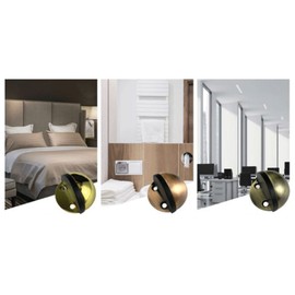 ANKROYU Dome Door Stop, Steel Floor Door Stoppers, 304 Stainless Steel Sound Dampening Floor Door Bumper Dampening Doorstops Wall Protector with Screws Tape for Office Home Commercial