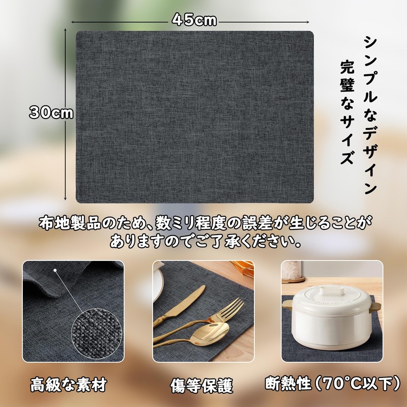 CM Tech Placemats Set of 4 Japanese Style Table Mats
