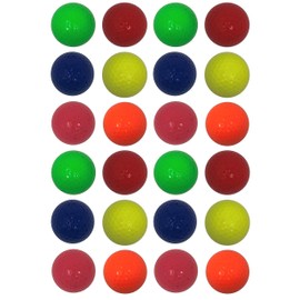 Miniature Golf Balls - Colored Mini Golf Balls - 24 Pack, Red, Yellow, Blue, Orange, Green, Pink Color Balls (4 Each)