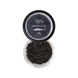 Caviar Star American Hackleback Sturgeon Caviar | Black Caviar Food | Fresh, Domestic Black Sturgeon Roe | Delicious Mild Flavor, Real Caviar Seafood | Ideal for Sushi and Whole Food Recipes (1 Oz)