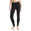 MERIWOOL Womens 100% Merino Wool Base Layer Thermal Pants Black