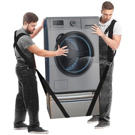 MORDEN MS Adjustable Moving Straps, 2-Person Shoulder Lifting and Moving System for Carry Furniture, Appliances, Mattresses, Heavy Objects up to 800 lbs(Black), 50.05''-104.3'', (VR-3UP6-CIA7)