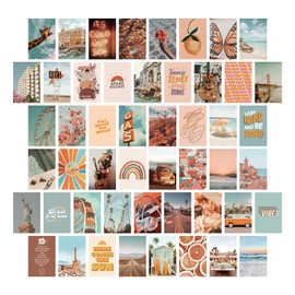 PROCIDA Wall Collage Kit for Teen Girls, Cute Aesthetic Room Decor, Boho Pictures Posters Aesthetic Wall Decor for Teen Girls Room 50 Set 4x6 Inch