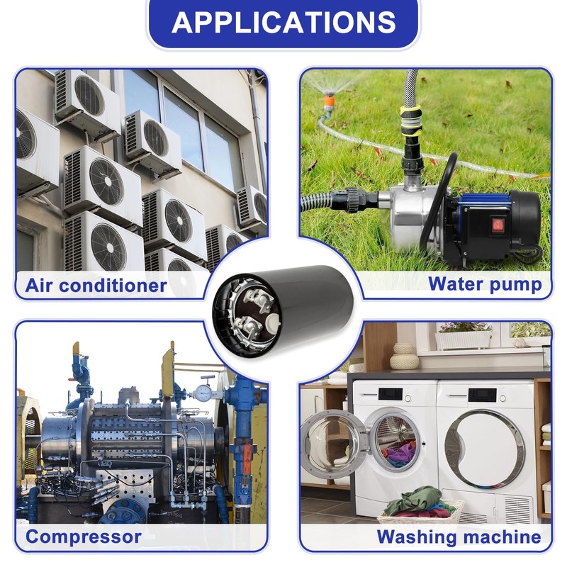 BOJACK CD60 708-850 uF/MFD 110-125 VAC Voltes 50/60 Hz Universal