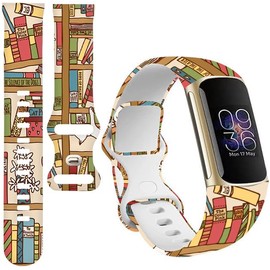 BOSPFJG Sport Bands Compatible with Charge 6 /Charge 5 for Women Men,Soft Waterproof Replacement Straps Wristbands for Charge Advanced Fitness Tracker(Cat Sleeping)