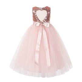 ekidsbridal Heart Cutout Sequin Flower Girl Dress Recital Dress Ceremonial Gown 172seq 5