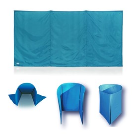 WallUp The Instant Outdoor Privacy Product, Versatile Privacy Tent, Works as a Privacy Screen, Wall Divider, Shelter, and Enclosure, Weather-Resistant, Durable, UV-Treated Cloth, 6' x 12', Aqua