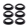 CCHAMP 6 x Lampshade Collar Ring Converter E14 Plastic Black,