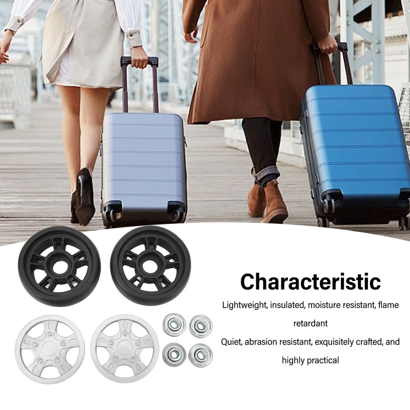 4 Set Luggage Wheels Rotating Flexible Luggage Suitcase Replacement Wheels