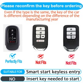 Autophone for Honda Key Fob Cover with Keychain Soft TPU 360 Degree Protection Key Shell Case for 2022 2023 2024 2025 Accord Civic HR-V CR-V Pilot Sport SI EX EX-L Touring Smart Key (Pink)