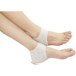 Plantillas Talón Gel , Fascitis plantar, insertos Protectores en el talón, Conjunto de gel protector en el talón, Aliviar el dolor en el talón de la fascitis plantar, Sanar los talones secos y agrietados, Tendinitis de Aquiles, para hombres y mujeres.