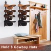 Outink Western Cowboy Hat Rack Wall Mount Western Cowboy Hat