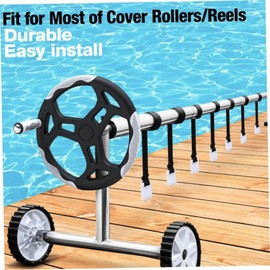 SNOKAY 8 Pcs Pool Solar Cover Reel Attachment Kit - Universal Plastic Fastener Cord Plates Set for In-Ground Swimming Pool Cover Rollers