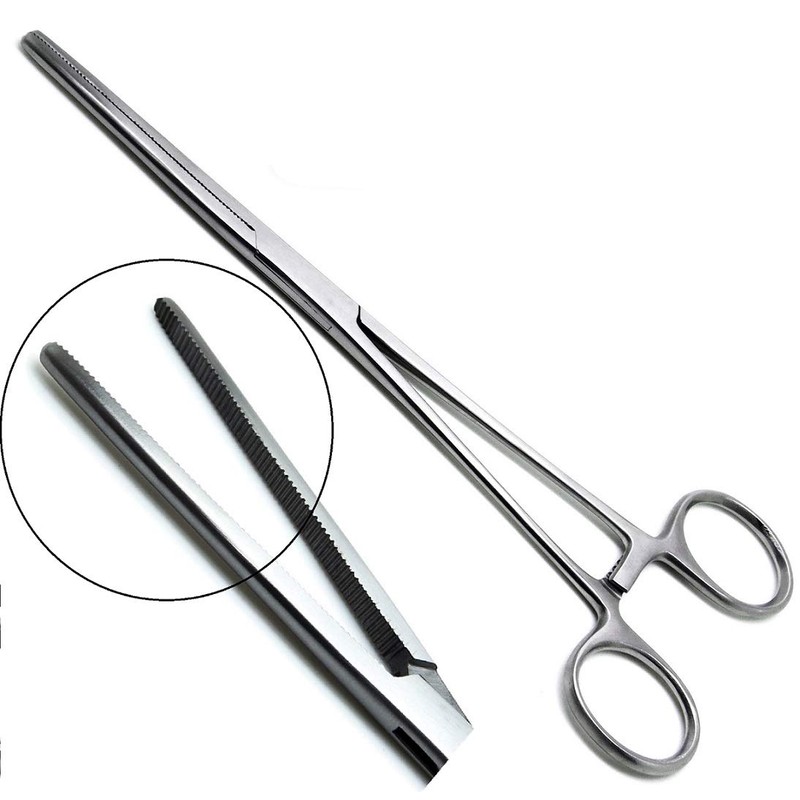 Full Serrated Hemostat 7.25" (14cm), Straight, Stainless Steel