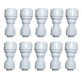 YZMSZ Reducing Straight Union 3/8" to 1/4" Quick Connector fittings RO Water Filters set of 10