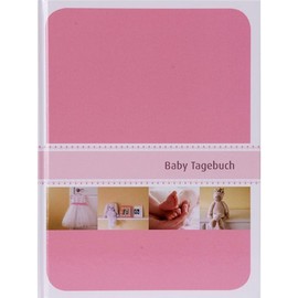 Henzo Baby Diary "Miracle" Pink - Baby Diary with 44 Illustrated and Colourful Pages - Photo Album - Book for Birth or Christening