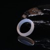 YIGEDAN 3 x Natural Agate Rings White Jade Rings Jewelry