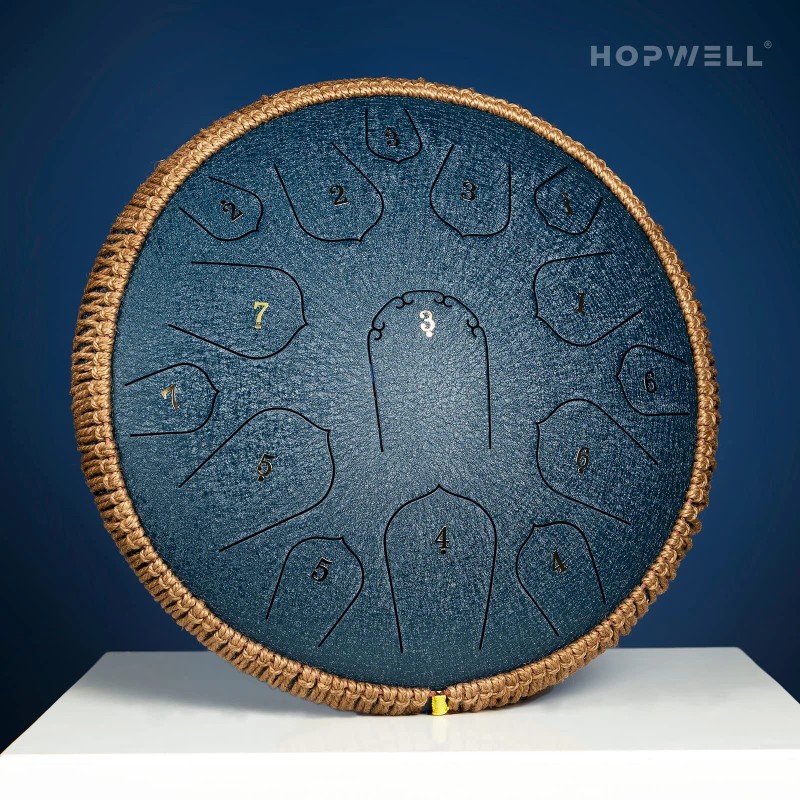 HOPWELL Steel Tongue Drum - 14 Inch 15 Note Tongue