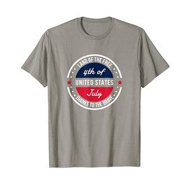 4th of July USA Flag Land of free Memorial Day Patriotic T-Shirt