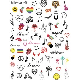 Impressed 5 Sheets Luxury Nail Art Stickers 500+ Full Color Custom Nail Decals for Faux Nail Design and Salon Nails Accessories (Vibrant)