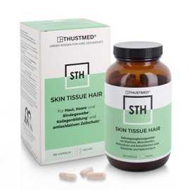 Skin Tissue Hair – für Haut, Haar und Nägel - 180 Kapseln mit Biotin, Zink, Folsäure, Kupfer, Mangan, Astaxanthin und den Vitaminen C, B5, B6, B12 - In Deutschland produziert und laborgeprüft