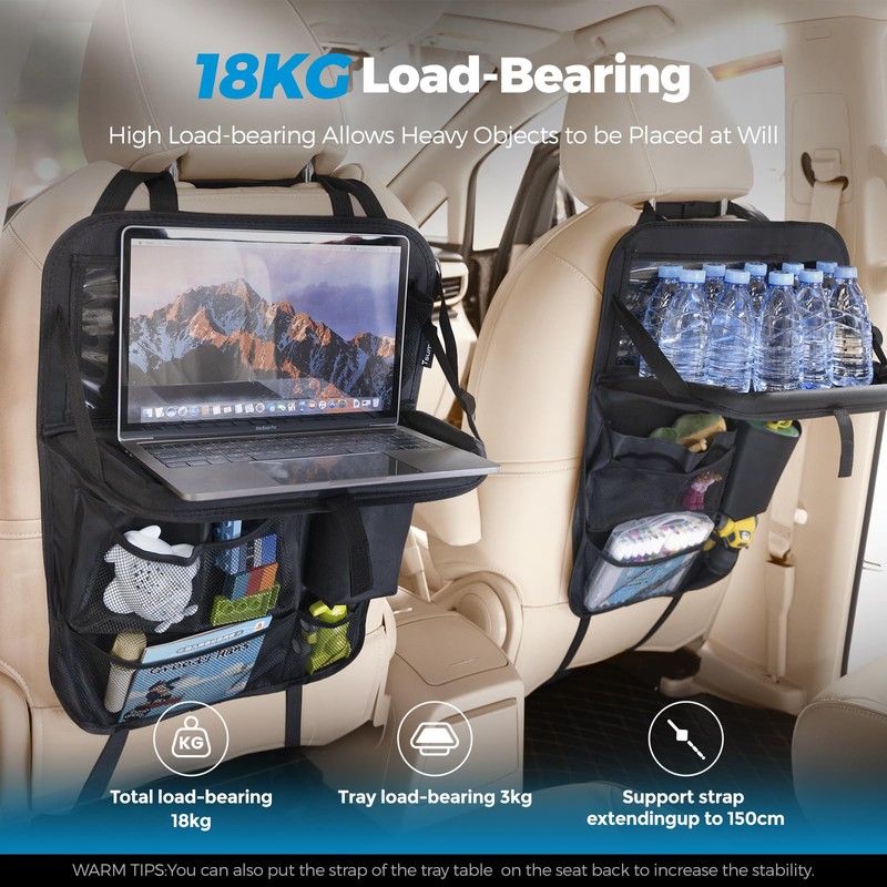 Tsumbay 2-in-1 Car Seat Organizer for Front Seat, Hanging Car