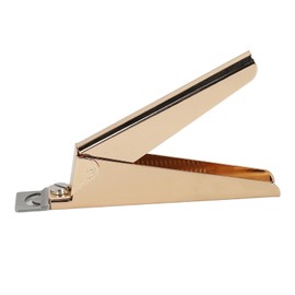 Fake Nail Trimmer, False Nail Clipper Stainless Steel Convenient Grip Easy U Shape High Strength Lightweight for Home and Salon Use (Gold)