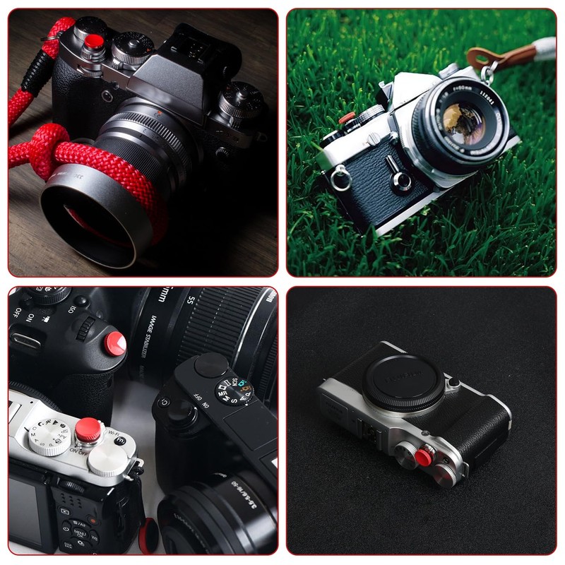 Ergonomic Camera Shutter Button,4 Pcs Copper Soft Shutter Release Button,
