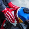HELL PATROL RED_Stiffcon Genuine Leather Motorcycle Gloves Hell Patrol Red