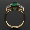 Viyuroyk 925 Sterling Silver Shiny 18k Gold Emerald Square Cut