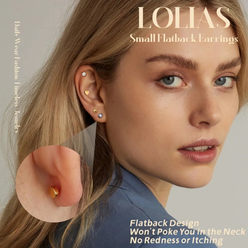 15pare Arete Mujer Piercing Oreja Cartílago Acero Inoxidable