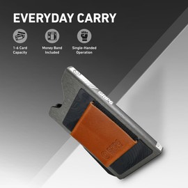 GRIP6 Wallet for Men and Women: Sleek, Durable, Slim Minimalistic Wallet with RFID-Blocking Technology, Made in the USA, Aluminum Body