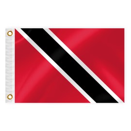 Trinidad and Tobago Boat Nautical Flag 12x18IN Double Sided Trinidadians and Tobagonians Marine Banner Nylon Small Yacht Sail Pontoon ATV Bike Truck Motorcycle Flag with 2 Brass Grommets