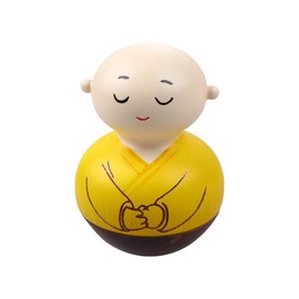 Didiseaon 1pc Wooden Poly Toy Tumbler Toys Tumbler Monk Statue Weeble Wobble Toys Wooden Tumbler Monk Toys Monk Tumbler Thai Buddha Figurine Desktop Bamboo Mini Raleigh Baby